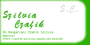 szilvia czafik business card